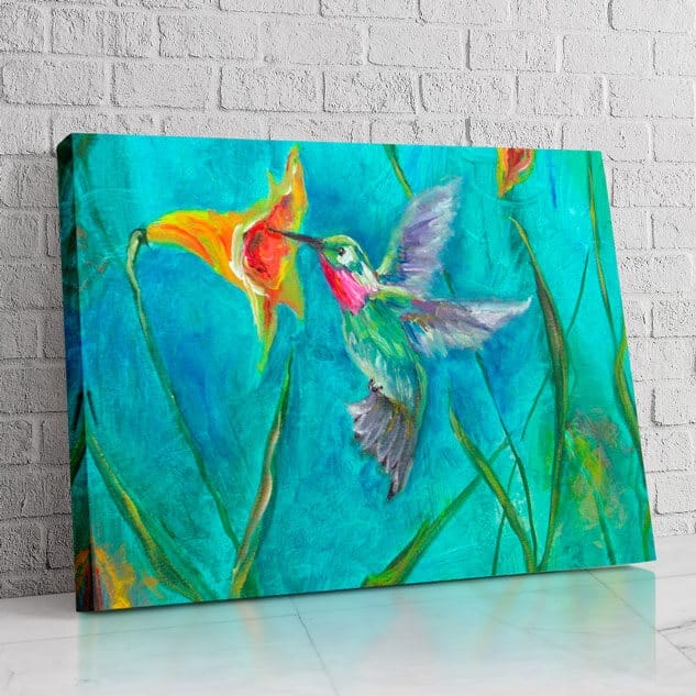 Colibrí Paisaje Azul