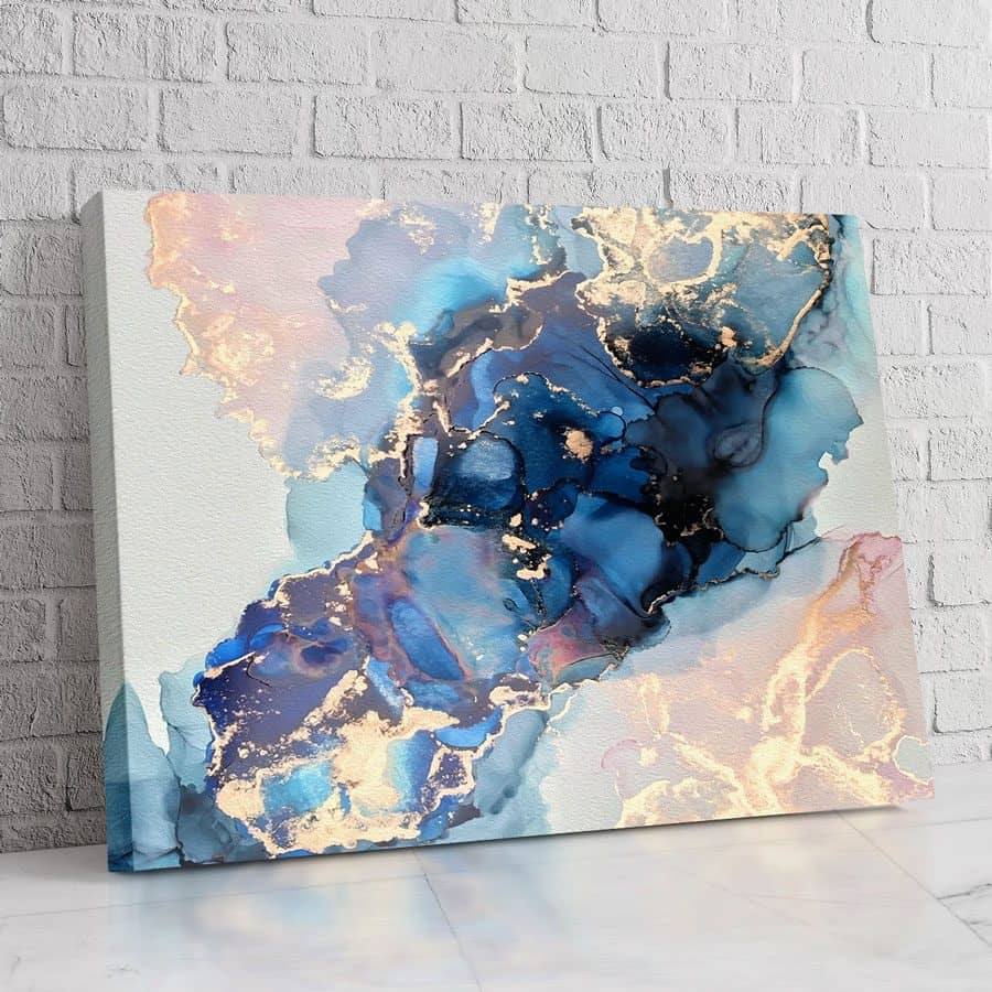 Mármol dorado y blue