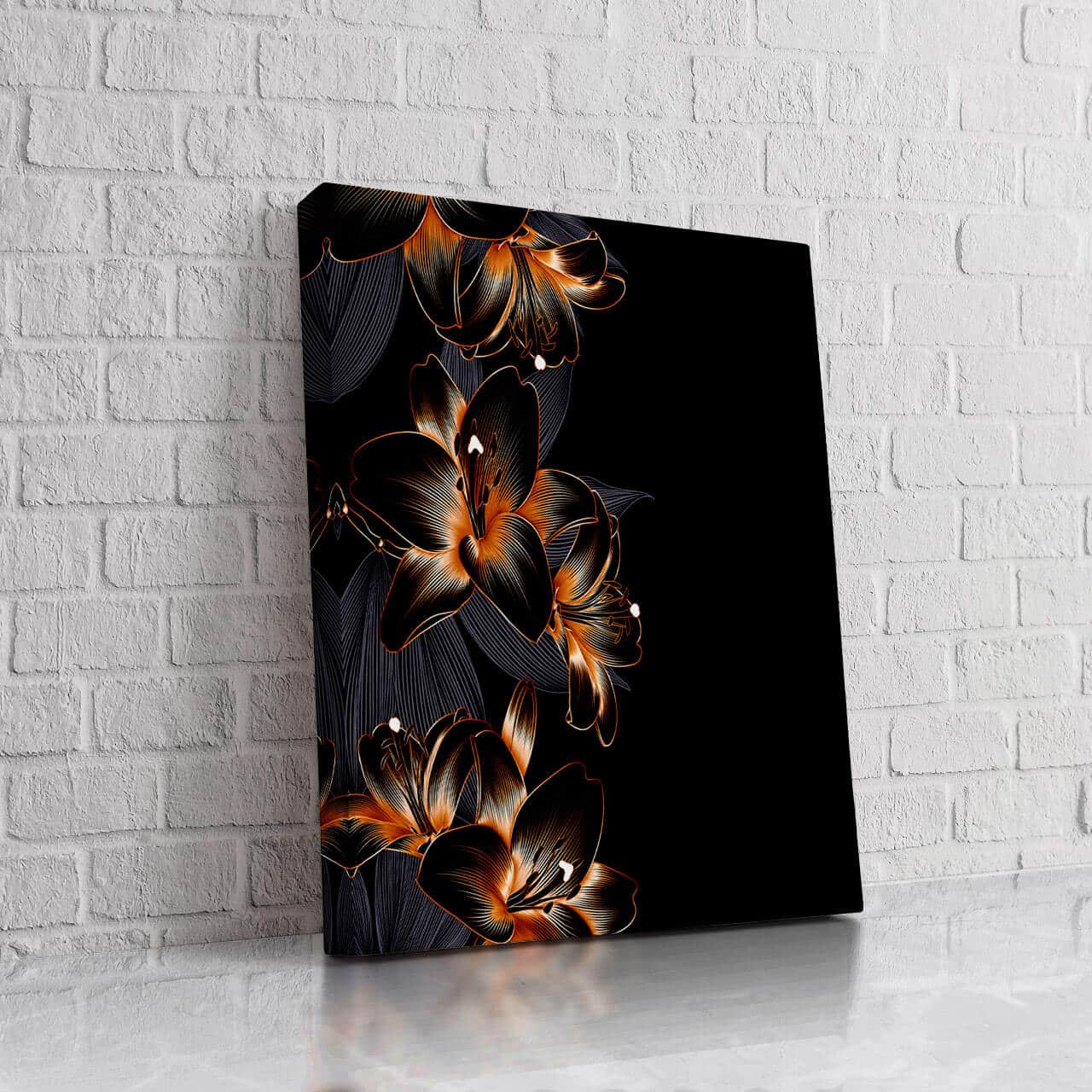 Gold Black Leaves